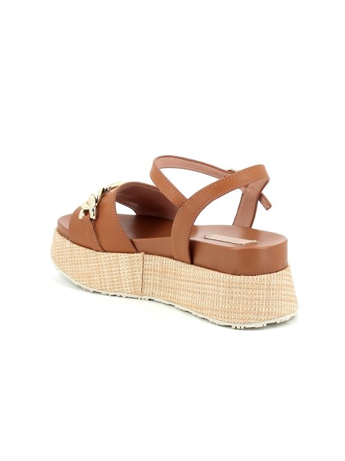 Frida 31 sandalo con zeppa da donna in pelle cuoio LIU-JO | SA4149 P0102S1853